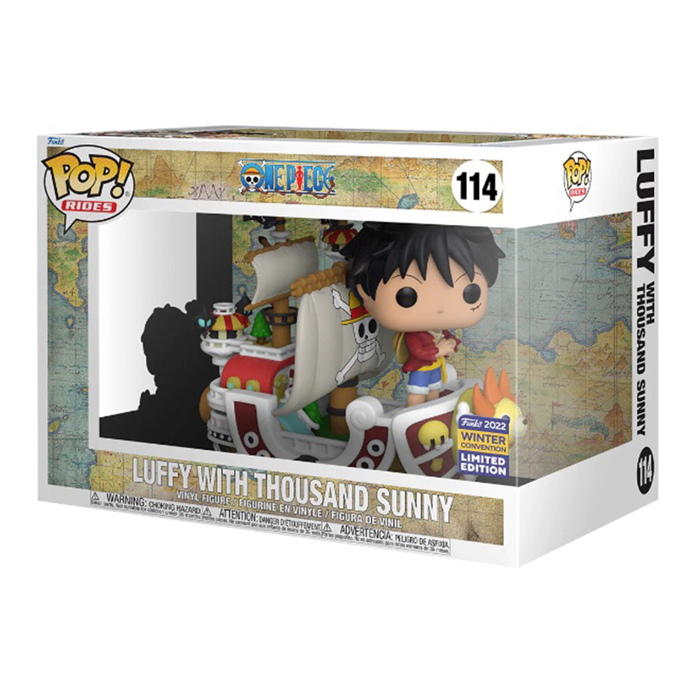 Funko Pop! Rides Animation: One Piece - Monkey D. Luffy with Thousand Sunny #114 2022 Winter Convention Exclusive