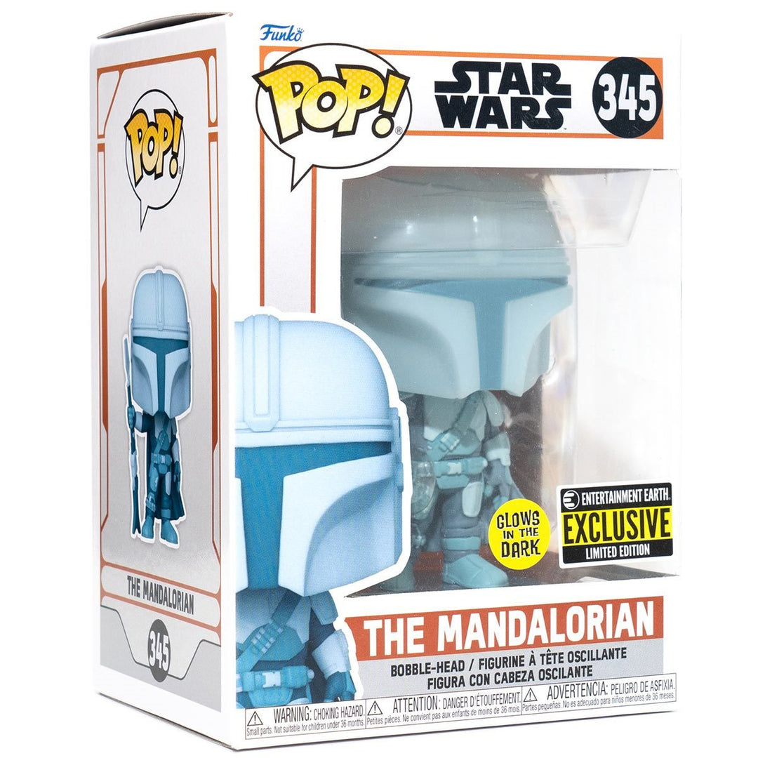 Funko Pop! Star Wars: The Mandalorian Hologram Glow - in - the - Dark Entertainment Earth Exclusive - Fundom