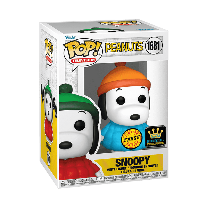 Funko Pop! Television: Peanuts - Snoopy in Blue Puffer Jacket 1681 Chase Specialty Series Exclusive - Fundom