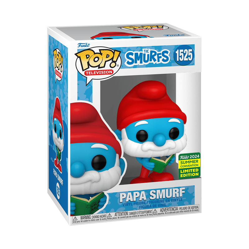 Funko Pop! Television: The Smurfs - Papa Smurf With Magic Book 1525 2024 Summer Convention - Fundom