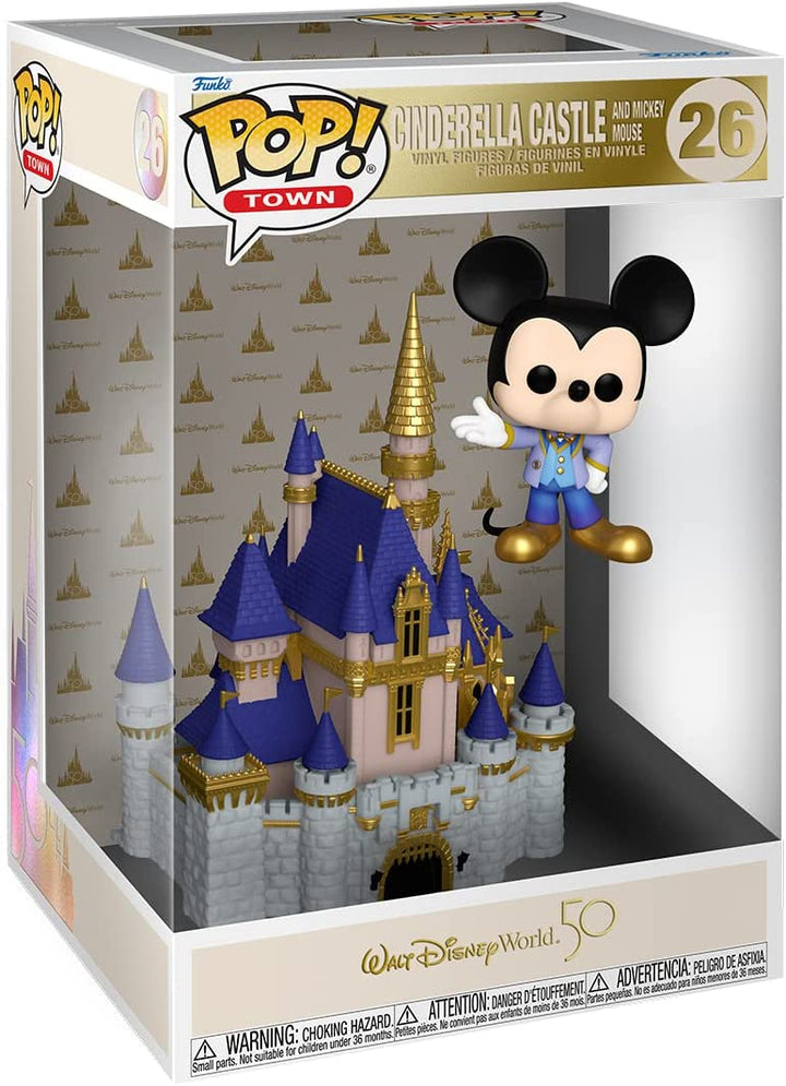 Funko Pop Town - Disney World 50th - Cinderella Castle with Mickey Mouse Figure - Fundom