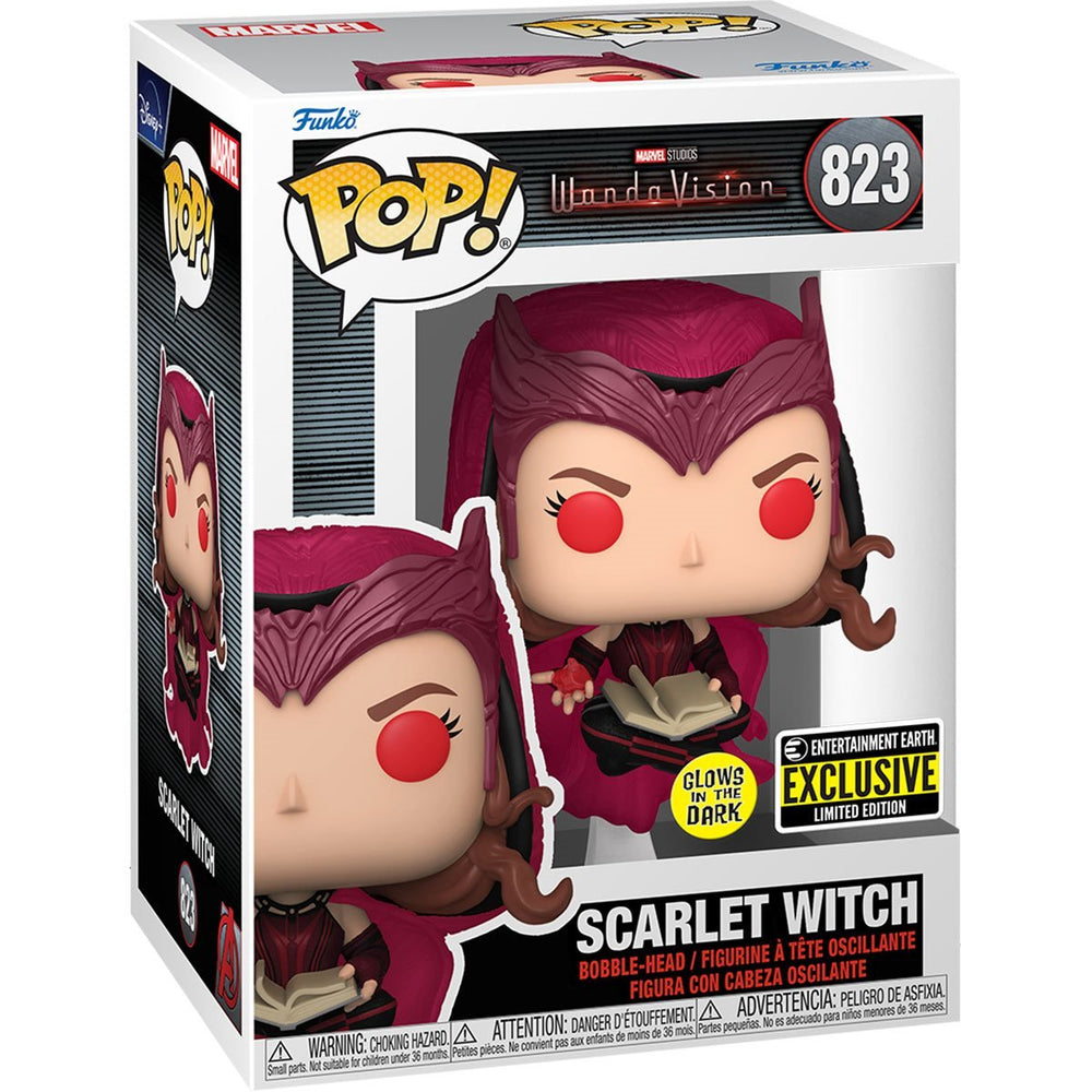 Funko Pop! WandaVision Scarlet Witch Glow - in - The - Dark EE Exclusive - Fundom