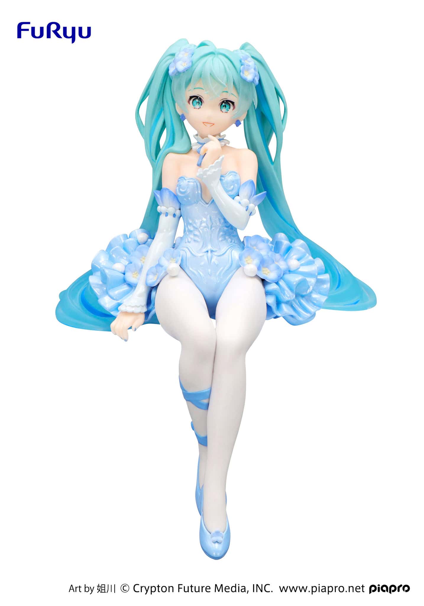 FuRyu - Hatsune Miku Flower Fairy Nemophila Pail Blue Color Version Noodle Stopper Figure - Fundom