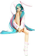 FuRyu Hatsune Miku Rabbit Ear Hood Pajama Noodle Stopper Figure - Fundom