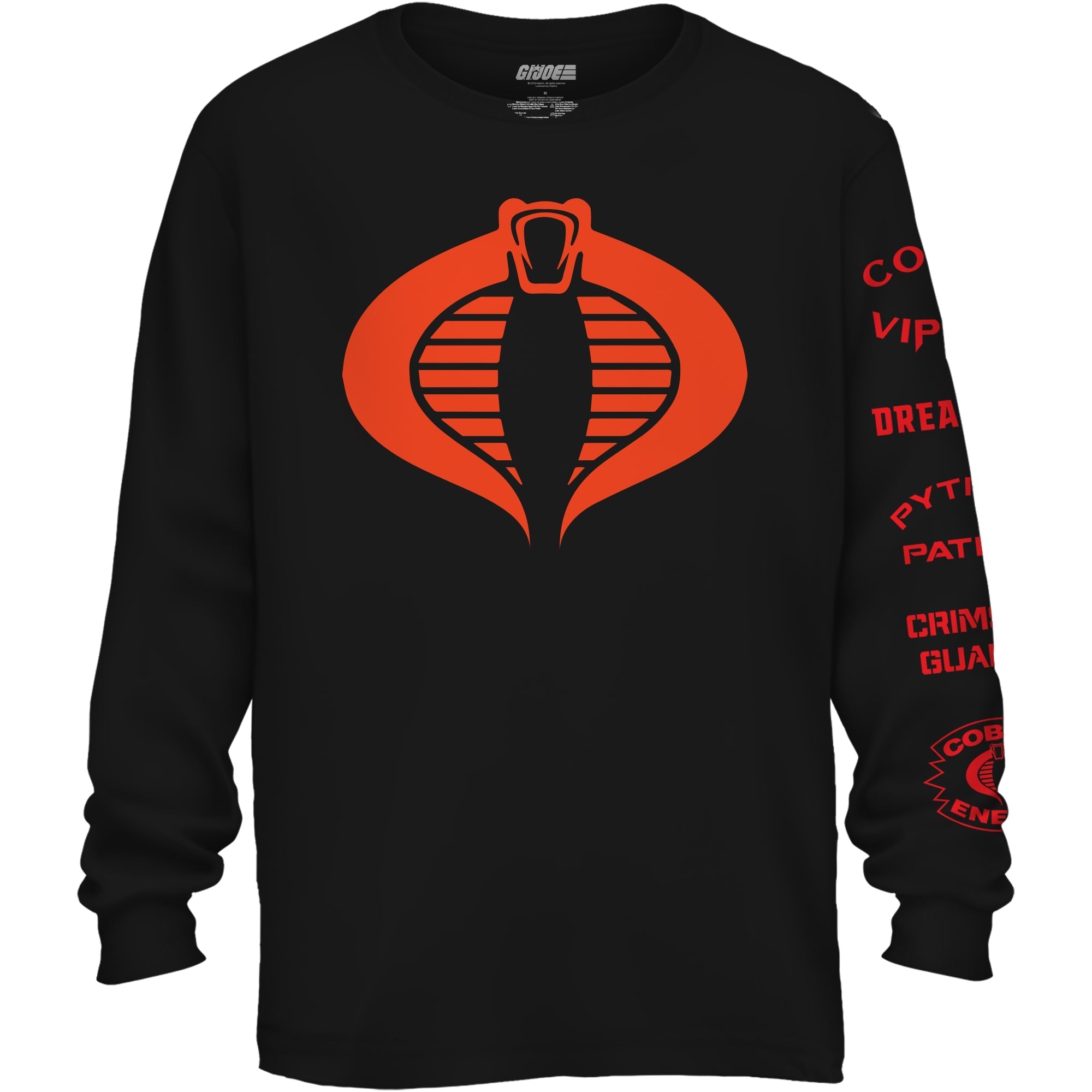 G.I. Joe Cobra Troops Battle Ready Army Logo 1982 Adult Long Sleeve T Shirt - Fundom