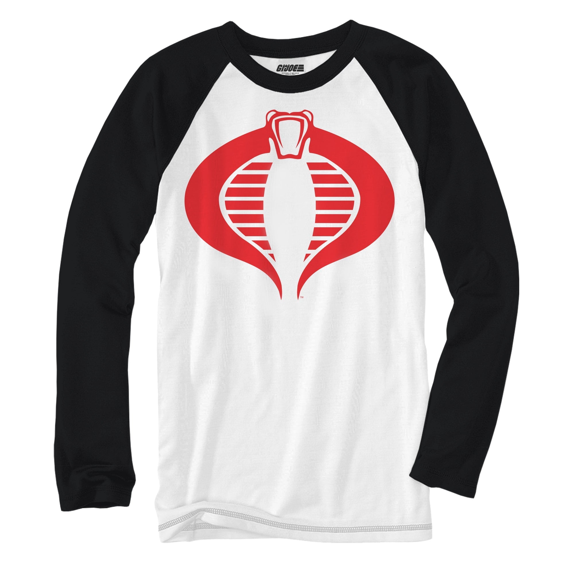 G.I.Joe Cobra Army Logo 80's Baseball Raglan Style Adult T-Shirt - Fundom