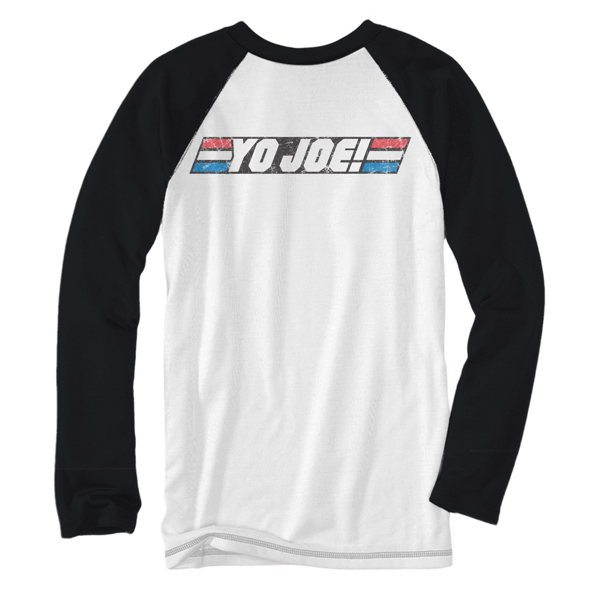 G.I.Joe Logo 80's Yo Joe! Baseball Raglan Style Adult T-Shirt - Fundom