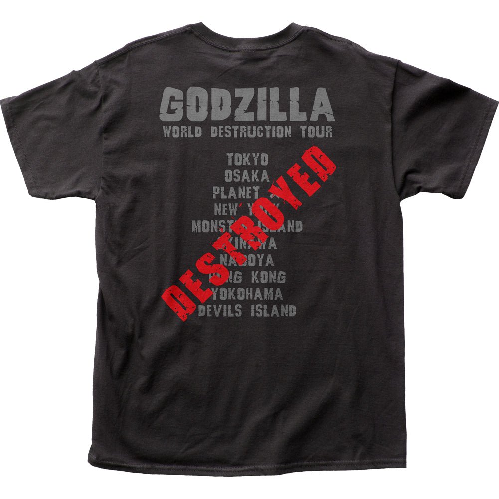 Godzilla World Destruction Tour Adult T-Shirt - Fundom
