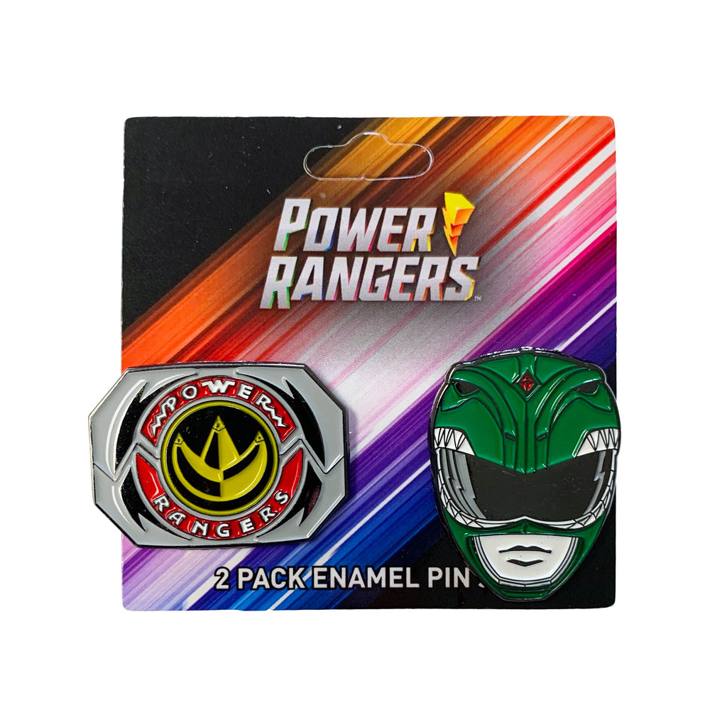 Power Rangers - Green Ranger Mask & Emblem - Enamel Pin 2-Pack