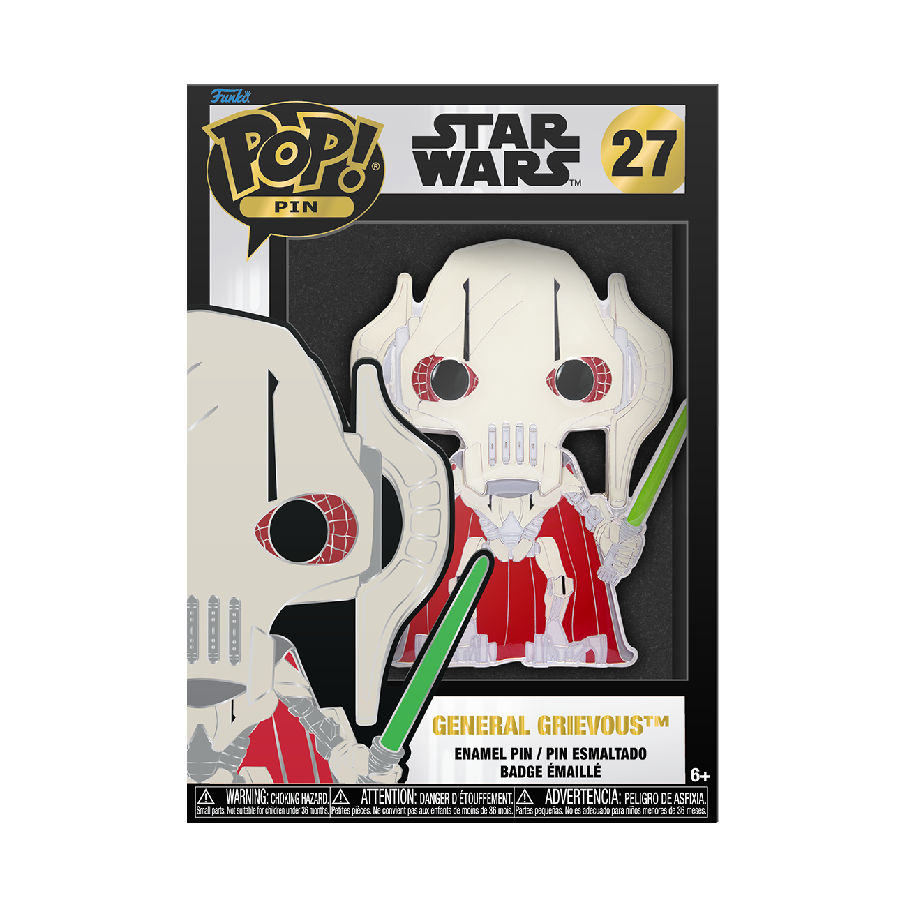Funko Pop! Pins: Star Wars - General Grievous Glow-In-The-Dark Pin