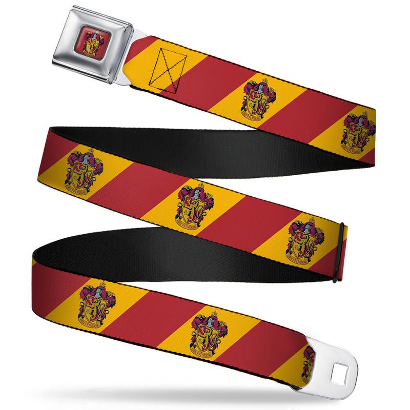 Harry Potter GRYFFINDOR Crest Diagonal Stripe Seatbelt Belt - Fundom