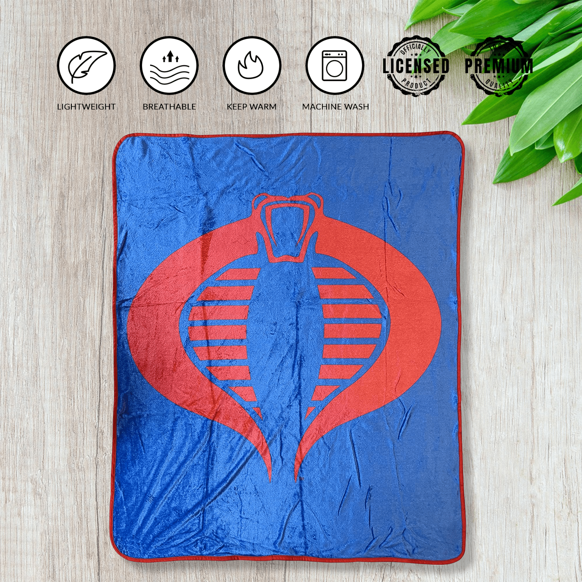 Hasbro G.I. Joe Cobra Symbol Blue 80's Cartoon Throw Blanket - Fundom