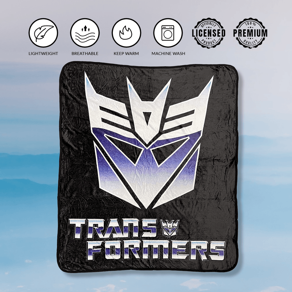 Hasbro Transformers Decepticon Symbol 80's Cartoon Fleece Throw Blanket - Fundom