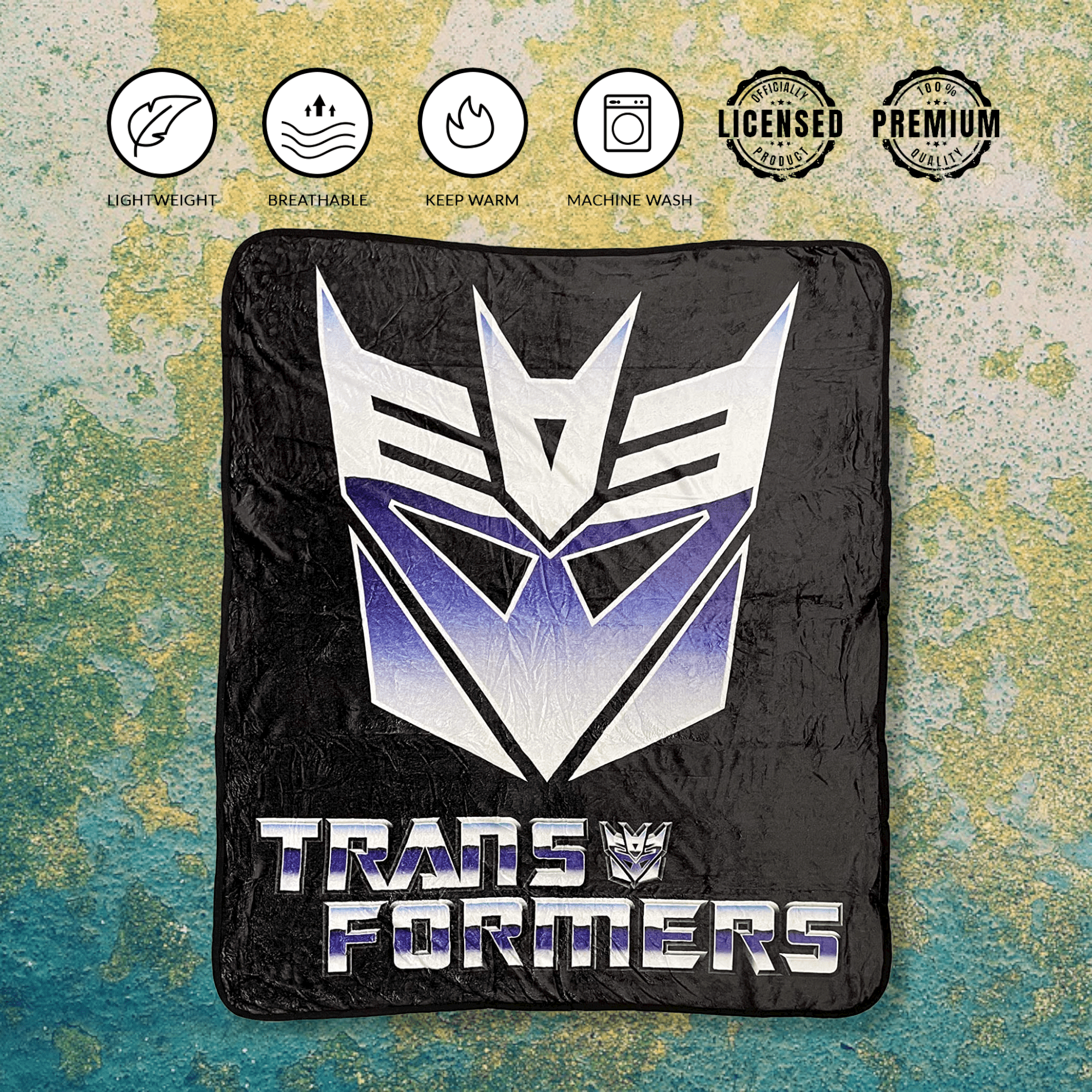 Hasbro Transformers Decepticon Symbol 80's Cartoon Fleece Throw Blanket - Fundom
