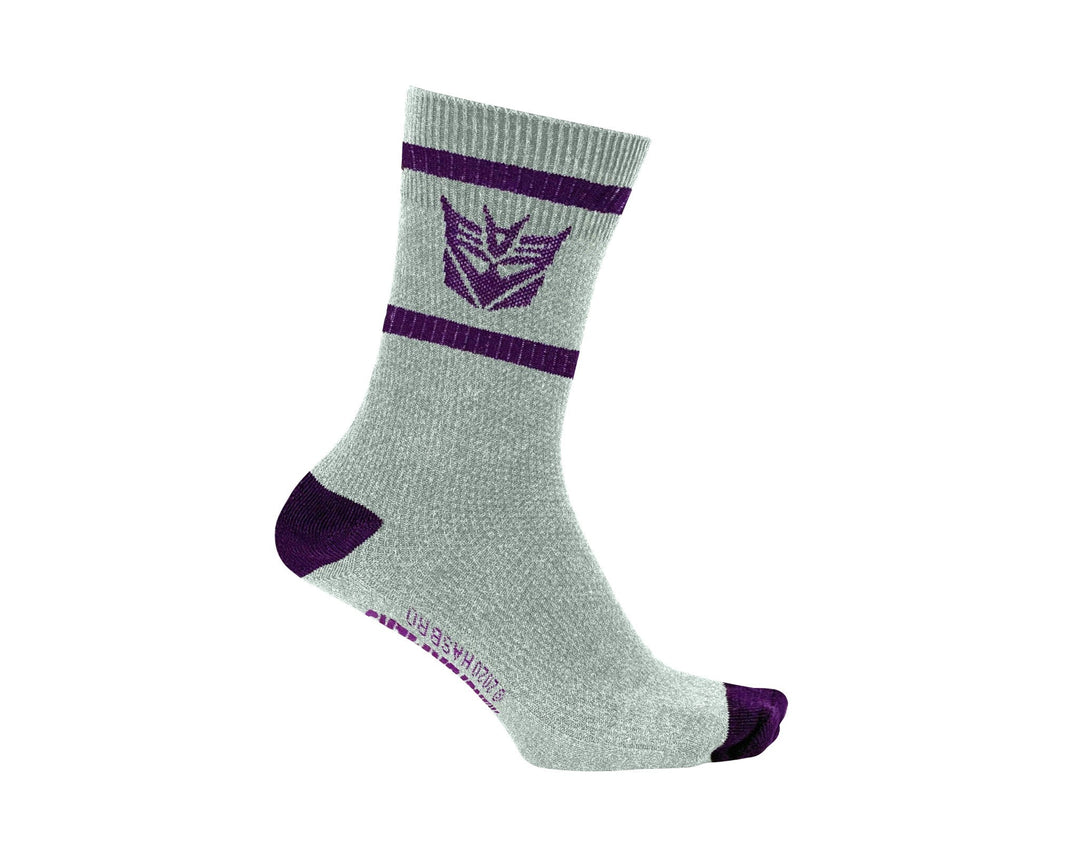 Hasbro Transformers Decepticons Symbol Grey and Purple Crew Socks - Fundom