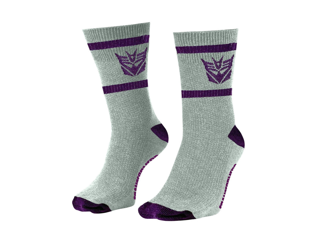 Hasbro Transformers Decepticons Symbol Grey and Purple Crew Socks - Fundom