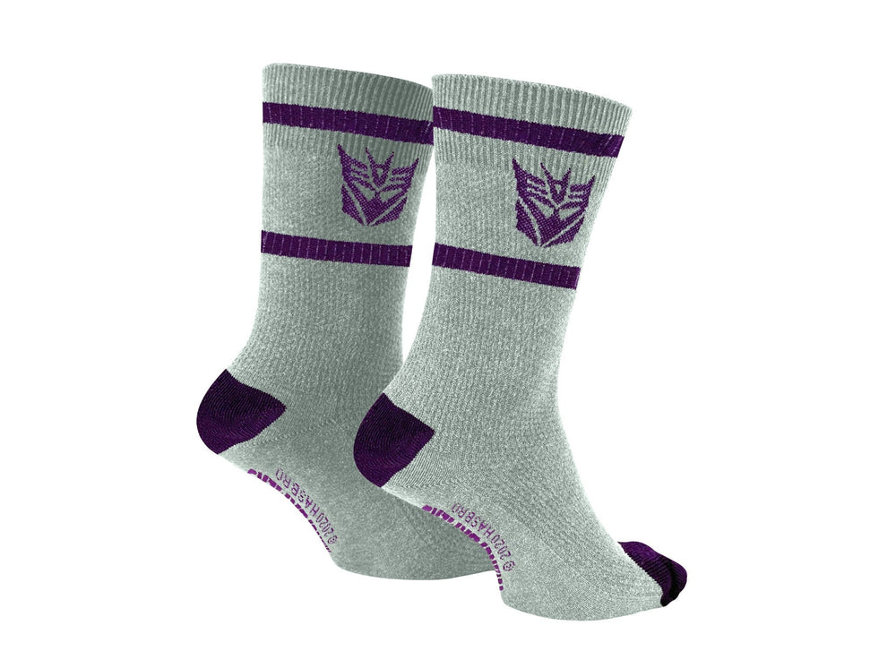 Hasbro Transformers Decepticons Symbol Grey and Purple Crew Socks - Fundom