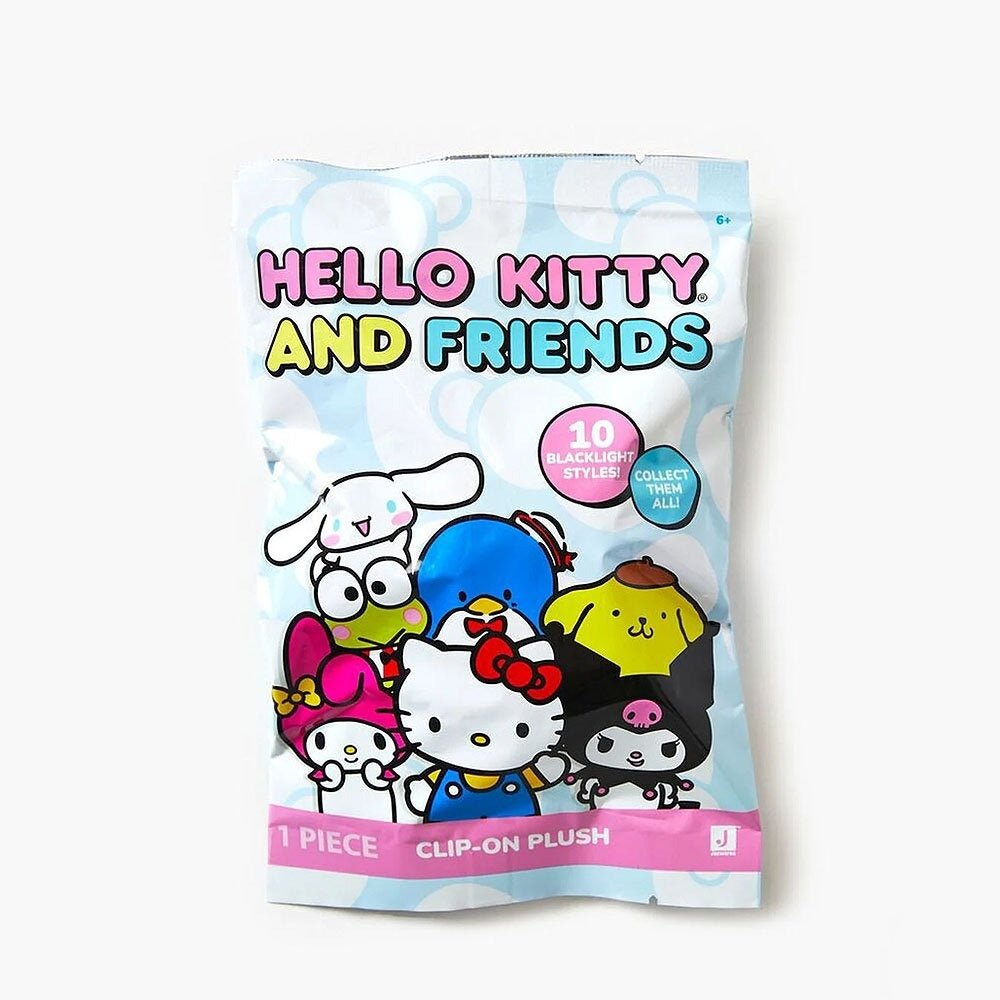 Hello Kitty and Friends 3" Blacklight Plush Clip - On Hanger Keychain Blind Pack - 1 Random - Fundom