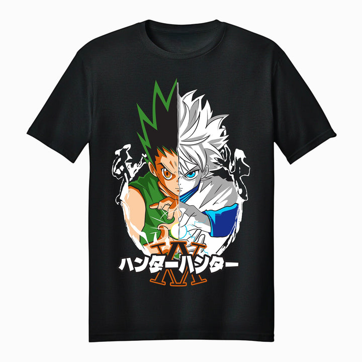 Hunter X Hunter Gon and Killua Split Design Adult Unisex Tee - Fundom