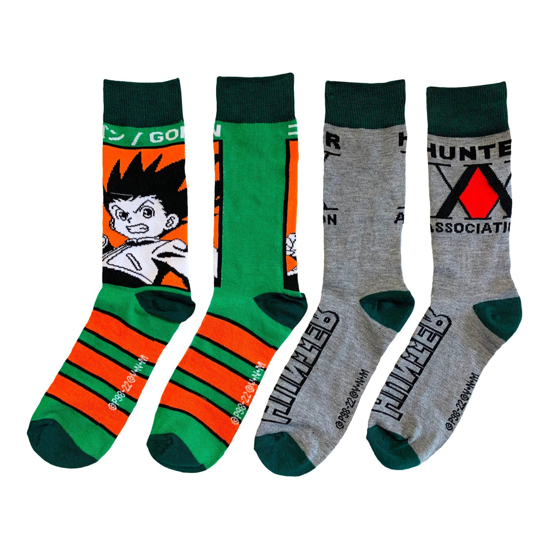 Hunter X Hunter Gon Freecss & Hunter Association 2 Pack Crew Socks - Fundom