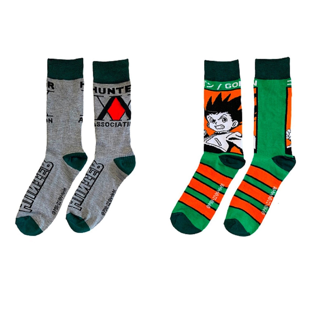 Hunter X Hunter Gon Freecss & Hunter Association 2 Pack Crew Socks - Fundom