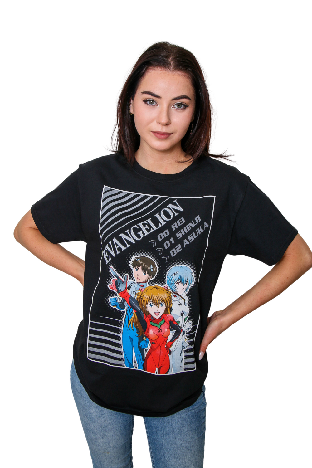 Neon Genesis Evangelion Movie Group Adult T-Shirt