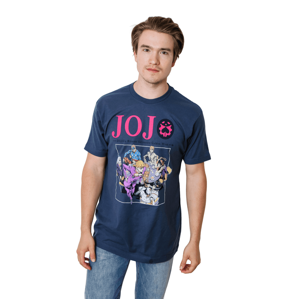 Jojo Bizarre Adventure S4 Main Group Anime Adult T-Shirt