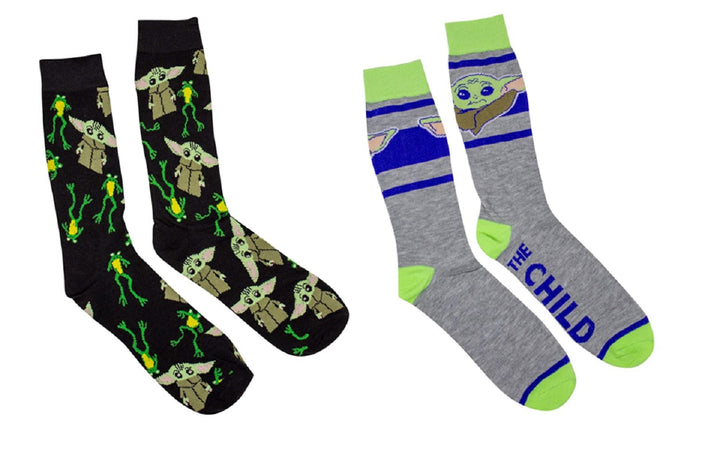 Star Wars The Mandalorian The Child With Frog 2-Pack Crew Socks