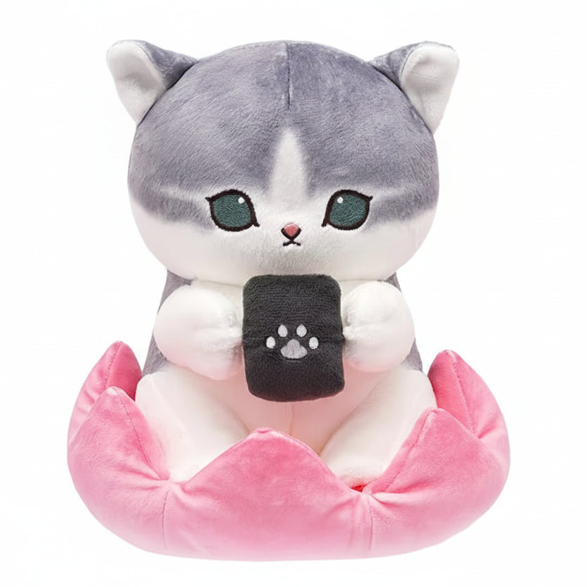 Mofusand Flower Bed Cat Plush 9"