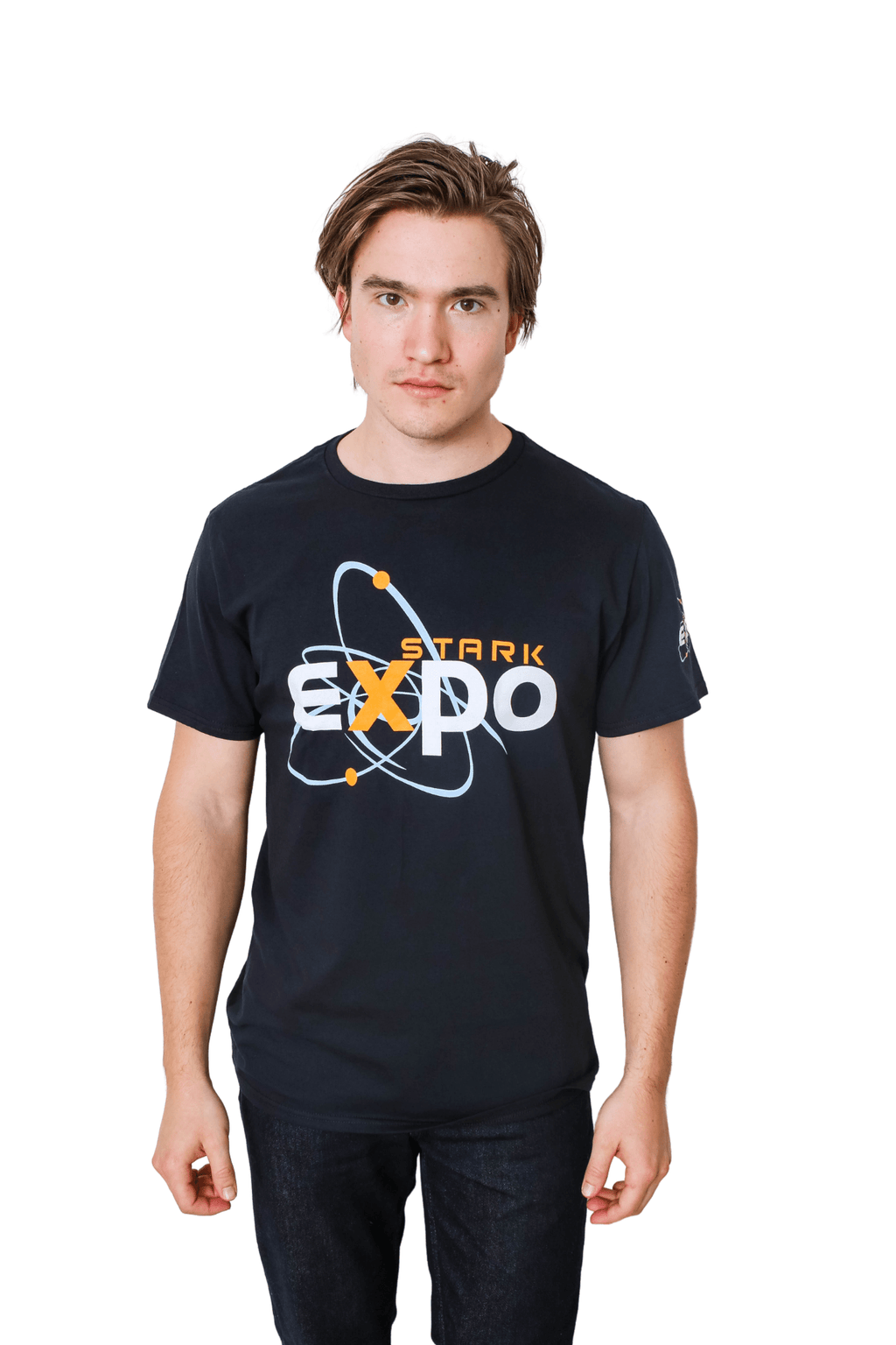 Iron Man Stark Expo Logo Marvel Adult T Shirt - Fundom