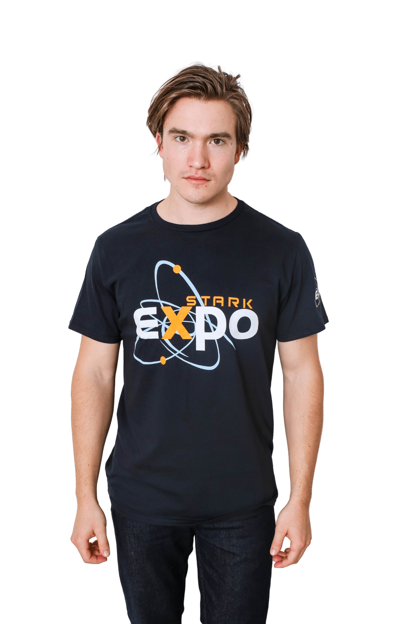 Iron Man Stark Expo Logo Marvel Adult T Shirt - Fundom