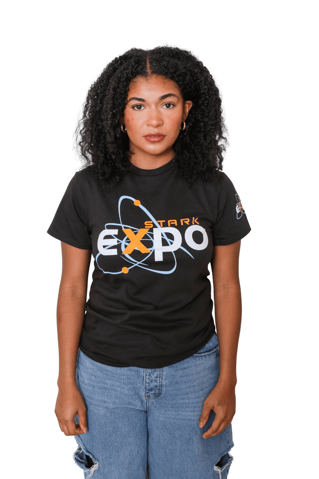 Iron Man Stark Expo Logo Marvel Adult T Shirt - Fundom