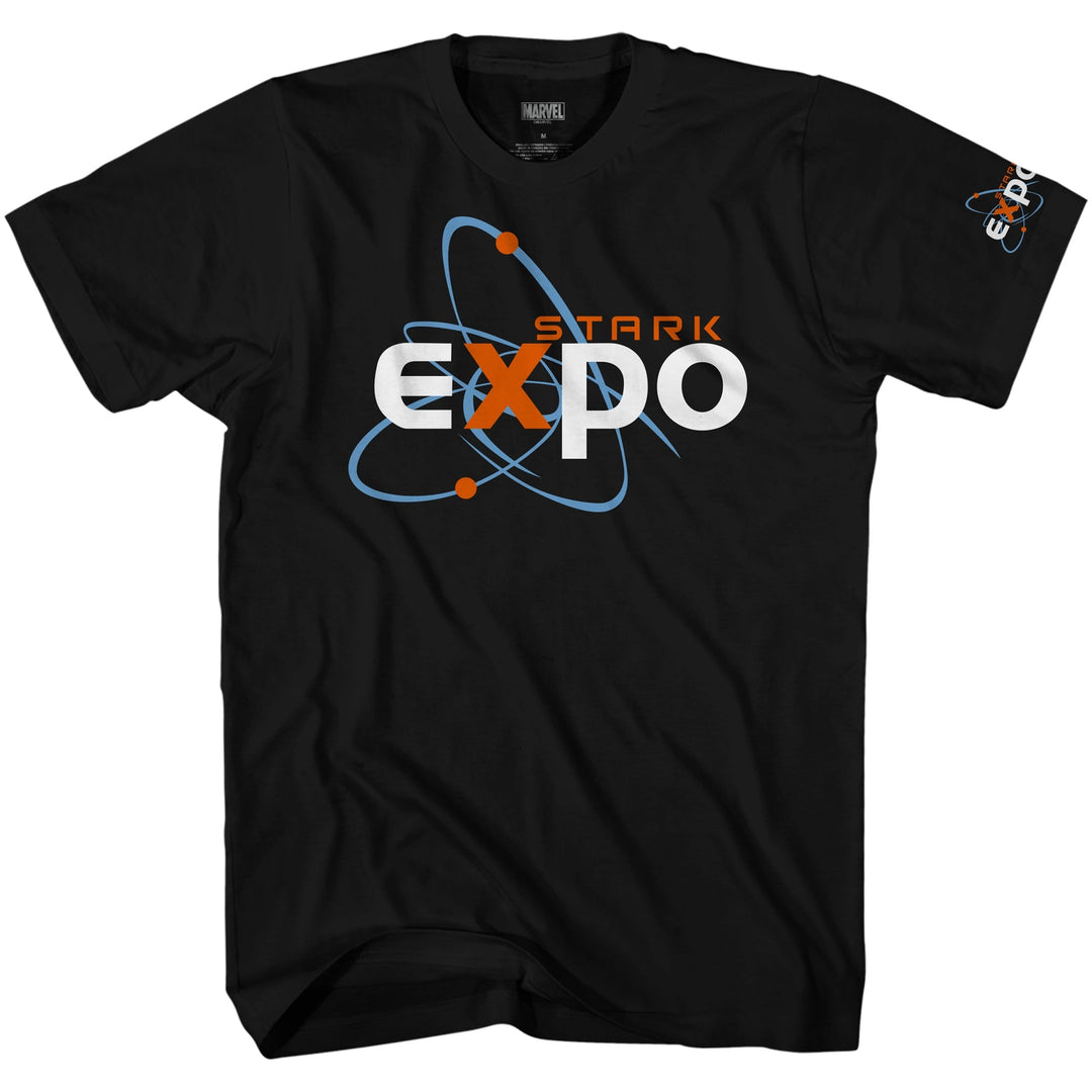 Iron Man Stark Expo Logo Marvel Adult T Shirt - Fundom