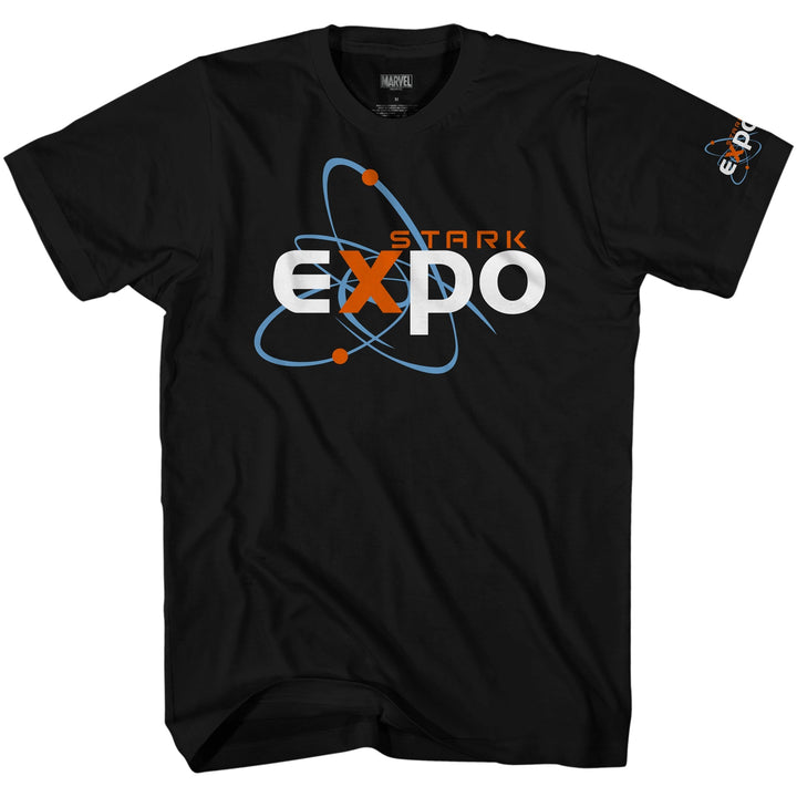 Iron Man Stark Expo Logo Marvel Adult T Shirt - Fundom