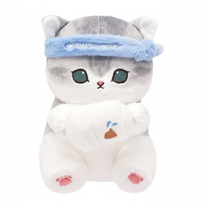 Mofusand Janitor Cat Plush 9"