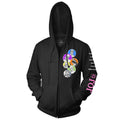 JoJo's Bizarre Adventure Character Bubbles - Front Back & Sleeve Print - Licensed Adult Zip Up Hoodie - Fundom