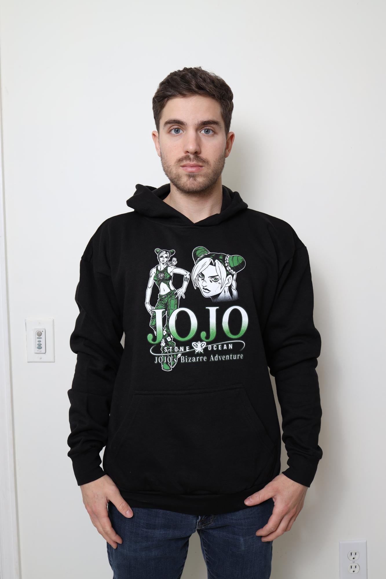 JoJo's Bizarre Adventure Jolyne Cujoh Green & White - Front & Back Print - Licensed Adult Hoodie - Fundom