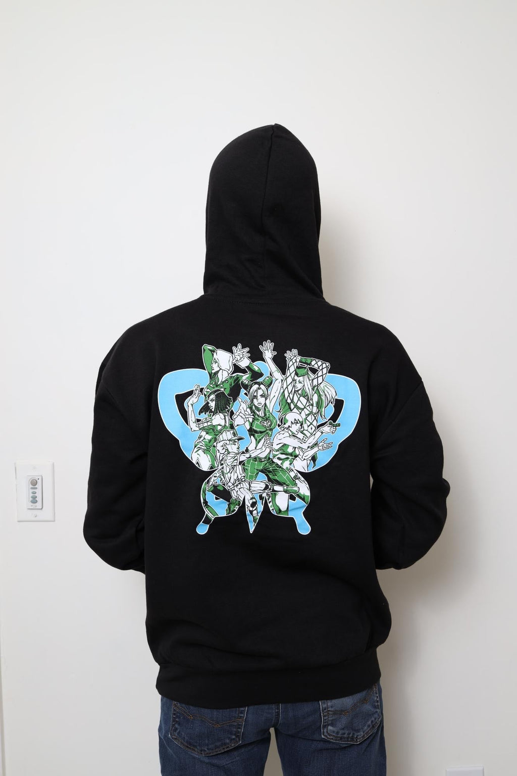 JoJo's Bizarre Adventure Jolyne Cujoh Green & White - Front & Back Print - Licensed Adult Hoodie - Fundom