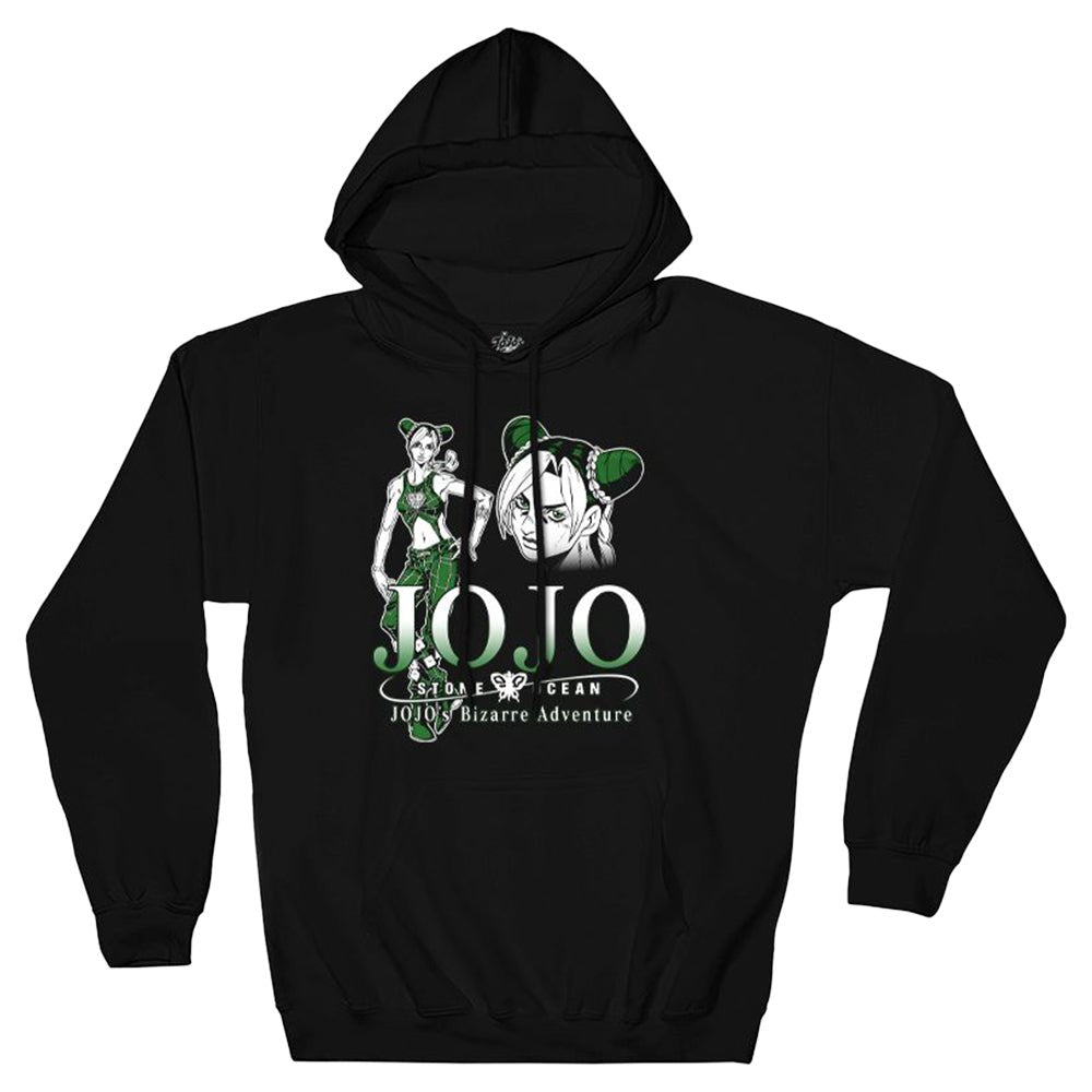 JoJo's Bizarre Adventure Jolyne Cujoh Green & White - Front & Back Print - Licensed Adult Hoodie - Fundom