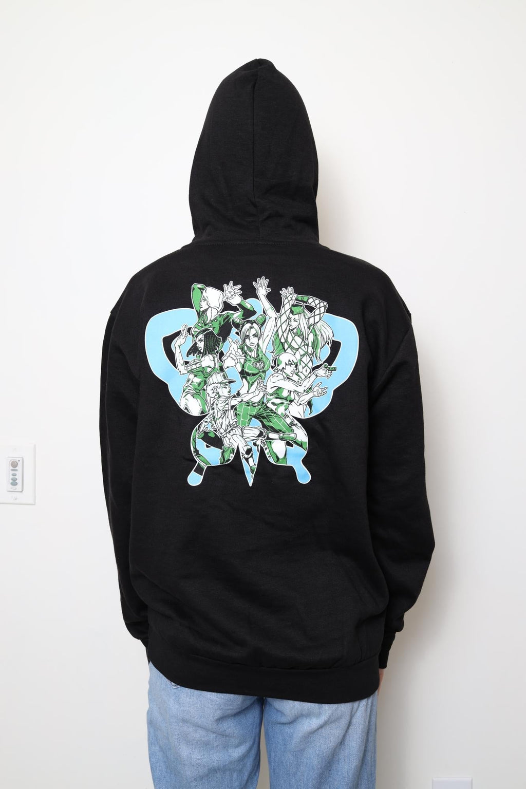 JoJo's Bizarre Adventure Jolyne Cujoh Green & White - Front & Back Print - Licensed Adult Hoodie - Fundom
