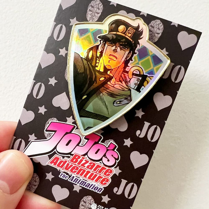 Jotaro Kujo - Foil Shield Series - JoJo's Bizarre Adventure Pin Zen Monkey Studios - Fundom