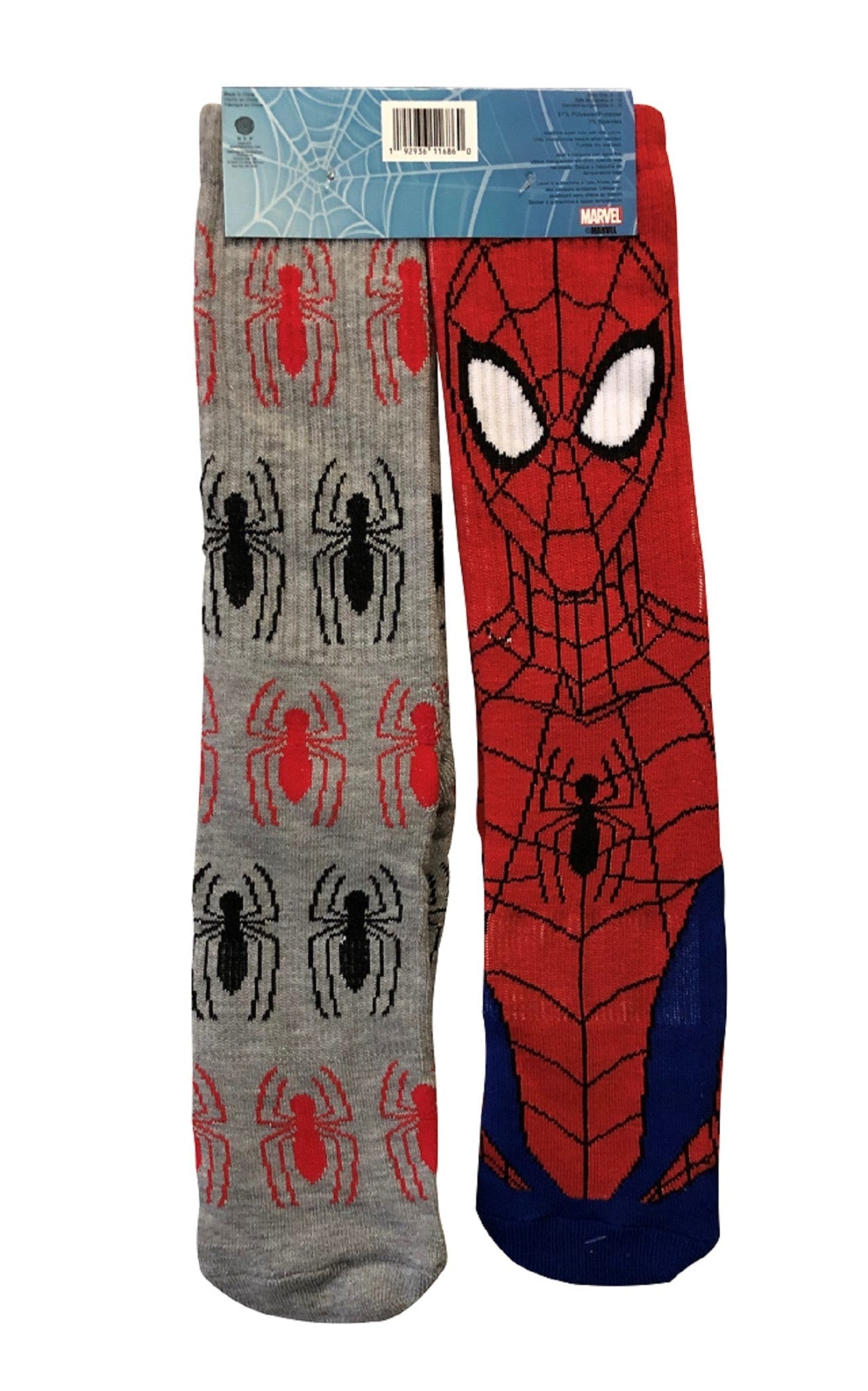Spider-man Character And Symbols Marvel 2-Pack Athletic Crew Socks
