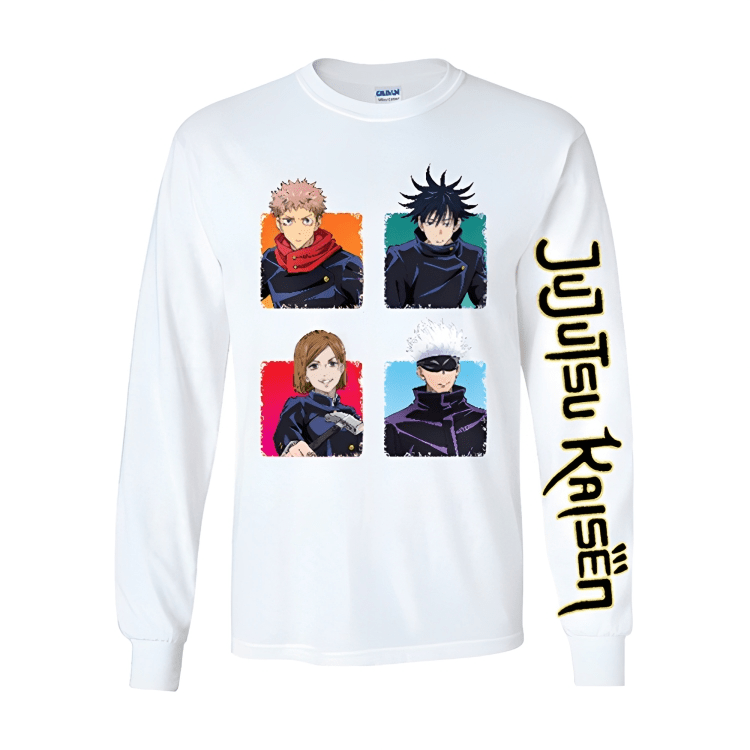 Jujutsu Kaisen Group Adult Men Long Sleeve Shirt Great Eastern - Fundom