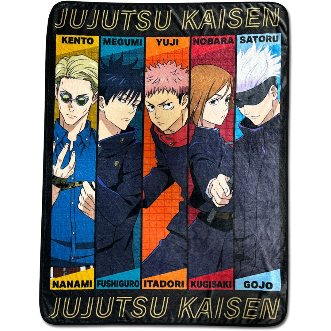 Jujutsu Kaisen - Group Panel Throw Blanket 46 x 60 inches - Fundom