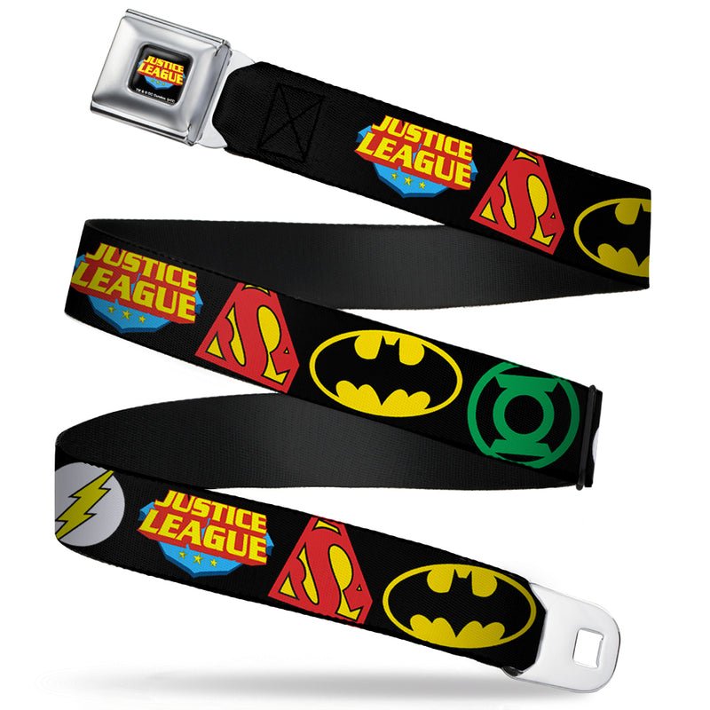 Justice League JLA Batman Superman Flash Symbol DC Comics Seatbelt Belt - Fundom