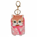 Mofusand Polka Dot Blanket Cat Plush Keychain