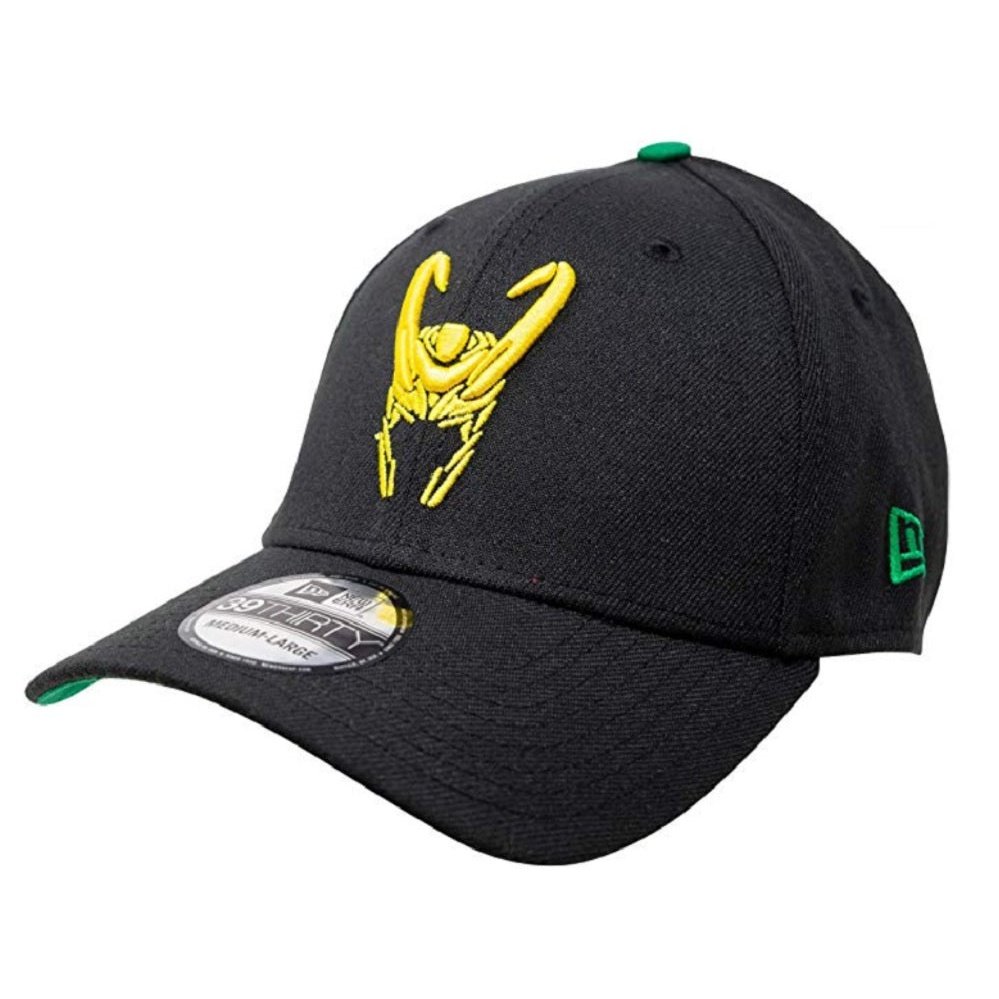 Loki Helmet Symbol Royal Scarlet New Era 39Thirty Fitted Hat - Medium/Large