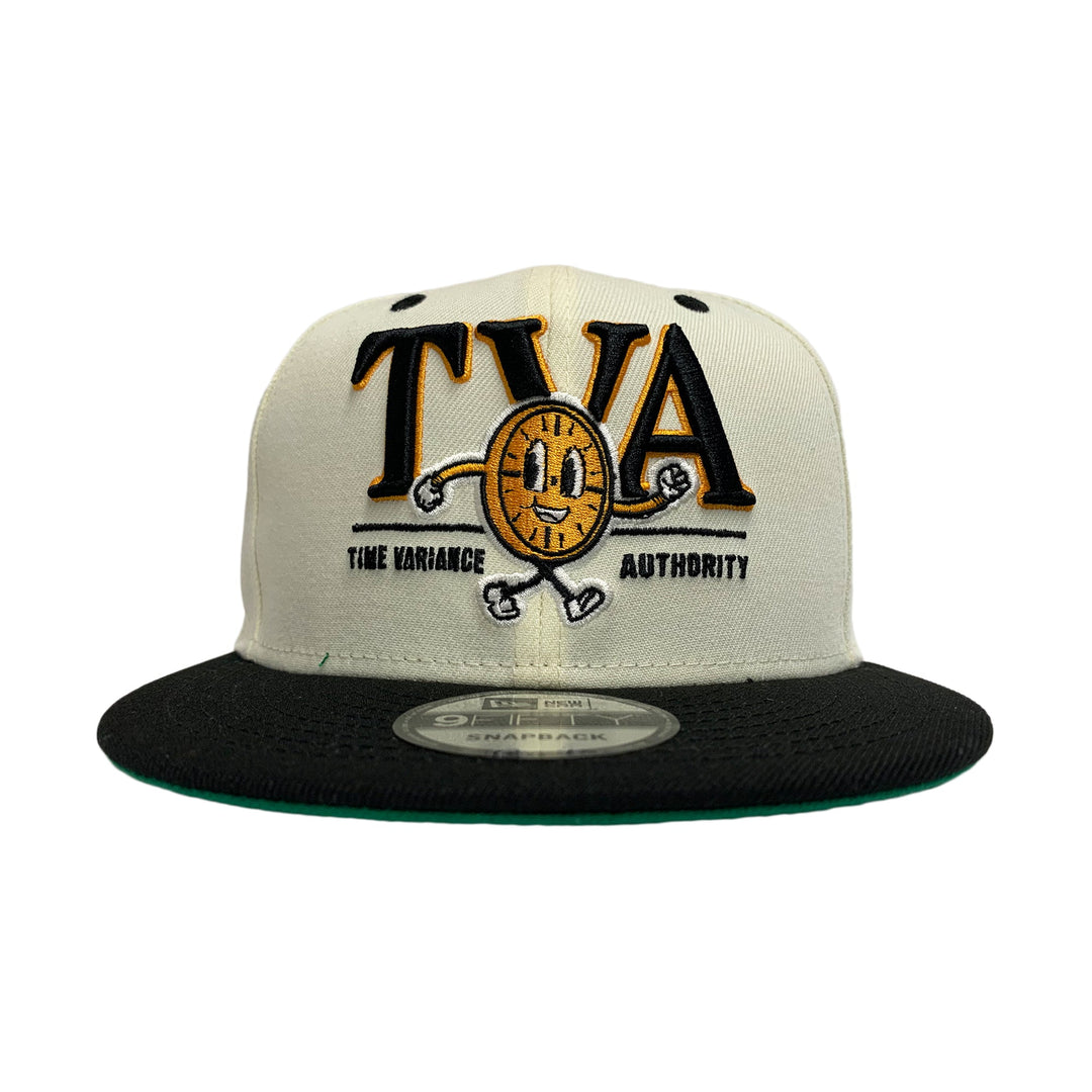 New Era 9FIFTY Marvel Loki TVA Time Variance Authority Logo Snapback Hat Cap Black