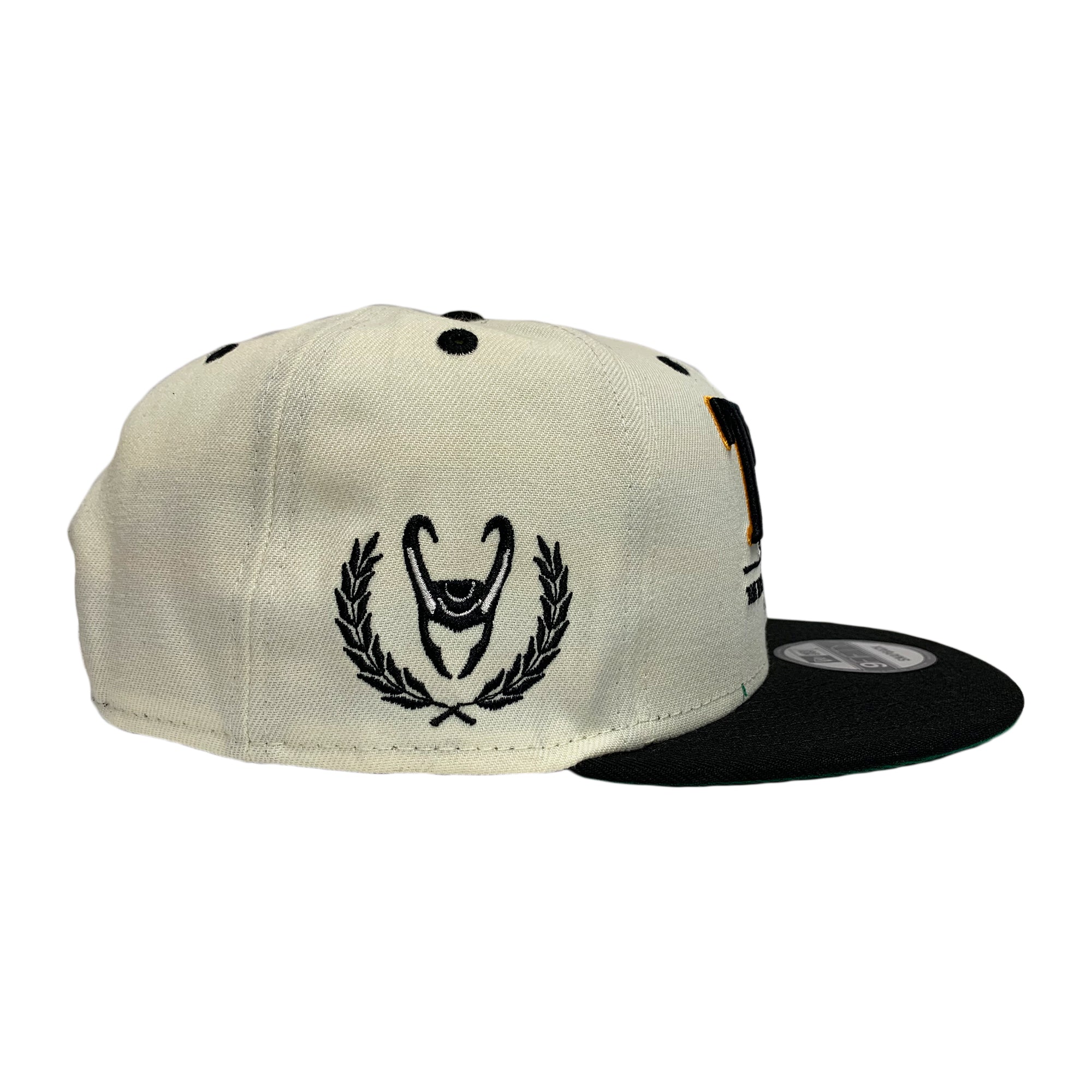 New Era 9FIFTY Marvel Loki TVA Time Variance Authority Logo Snapback Hat Cap Black