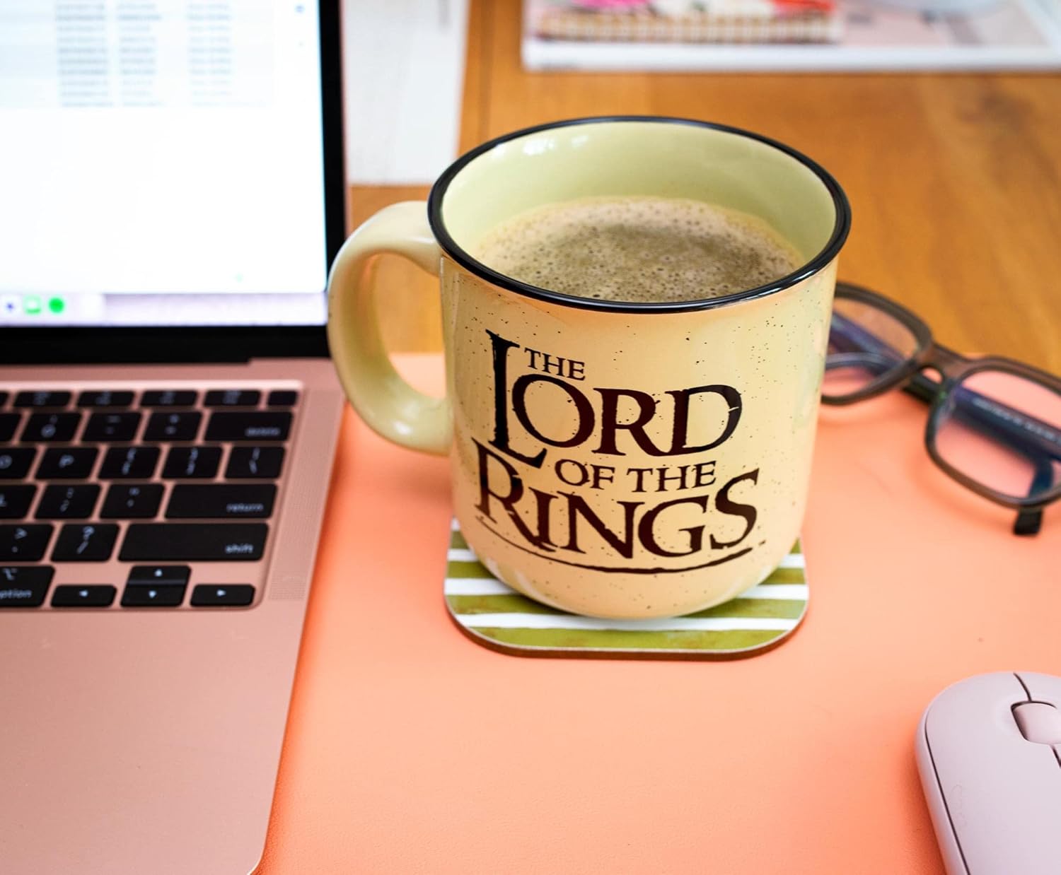 Lord of the Rings Gondor Elven Text 20oz Ceramic Camper Mug - Fundom